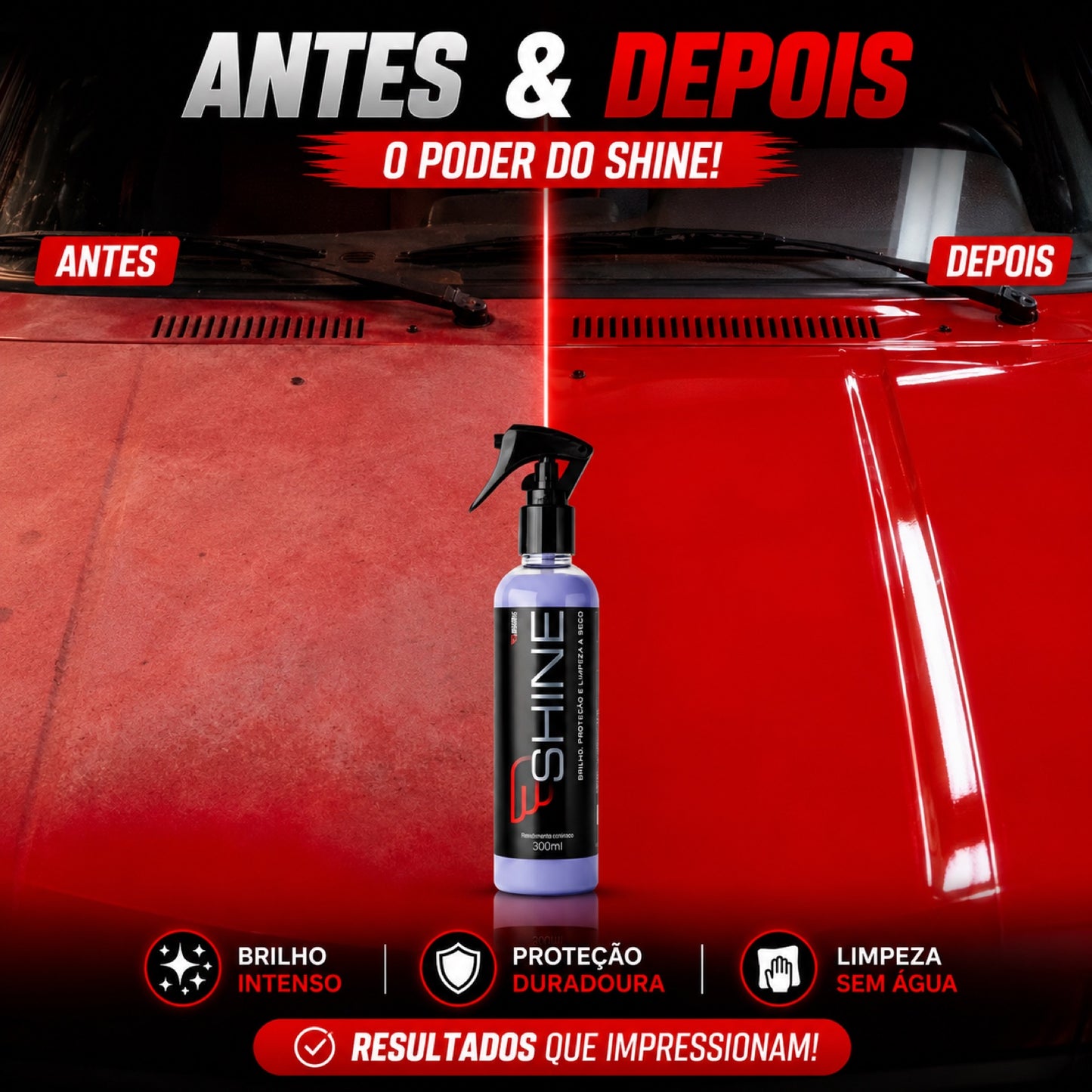 Shine Cera Carnauba Automotiva Brilho Proteção Com Pano