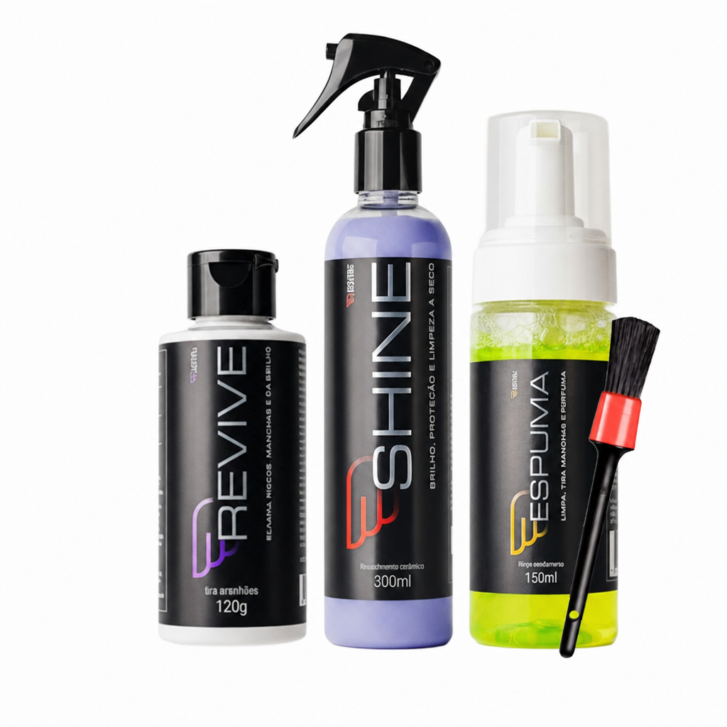 Kit House Of Motors Espuma Interior + Shine + Revive