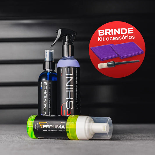 Kit Arsenal de Limpeza, Brilho e Proteção Rápida
