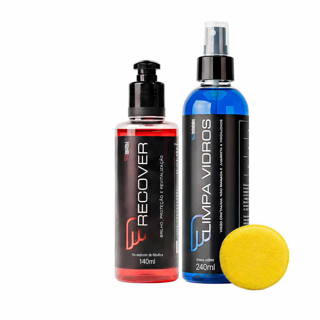 Kit House Of Motors Limpa Vidros + Recover Plásticos