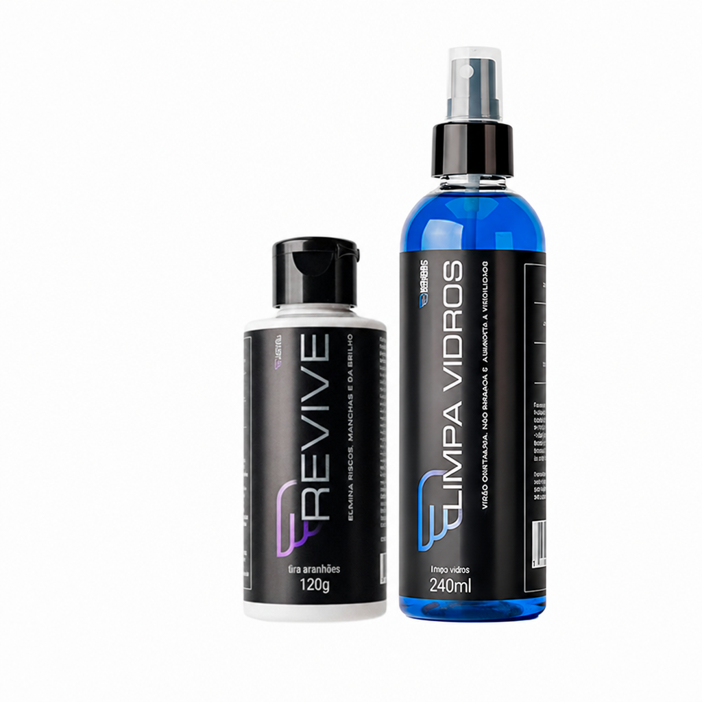 Kit House Of Motors Limpa Vidros + Revive Tira Riscos