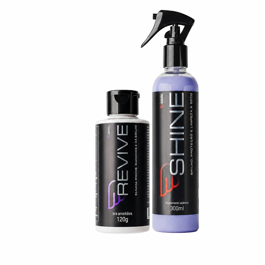 Kit House Of Motors Shine 3 Em 1 Revive Tira Riscos
