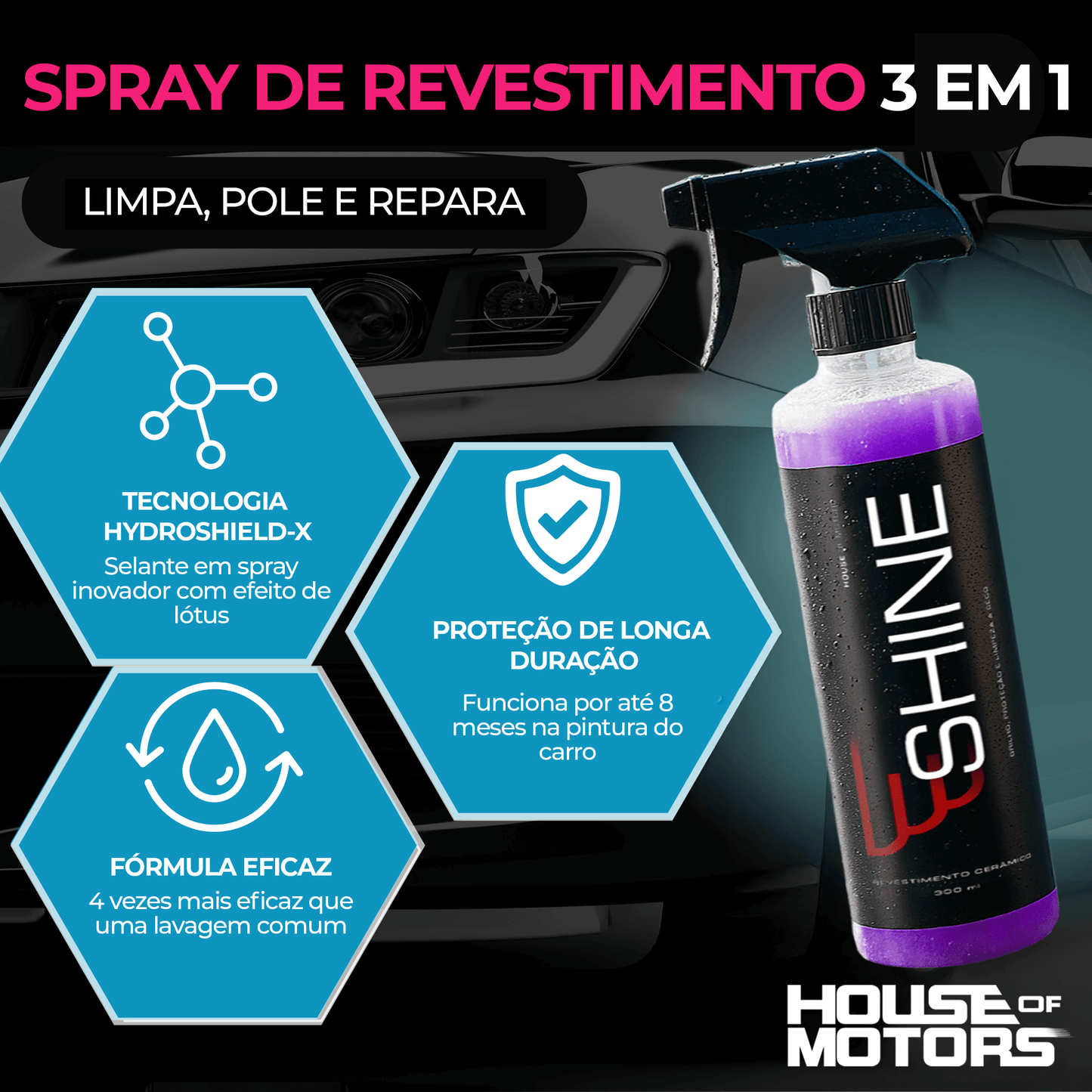 Kit Cuidados Automotivos Platinum House Of Motors®